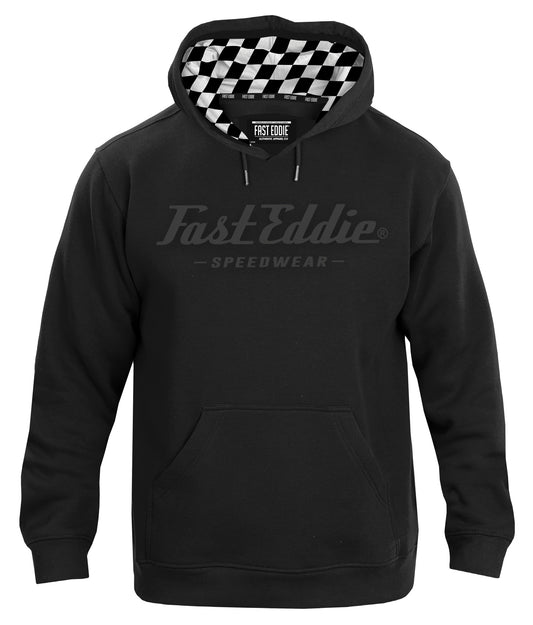 Fast Eddie Speedwear Unisex Embossed Motion Hoodie - Black/Checkers