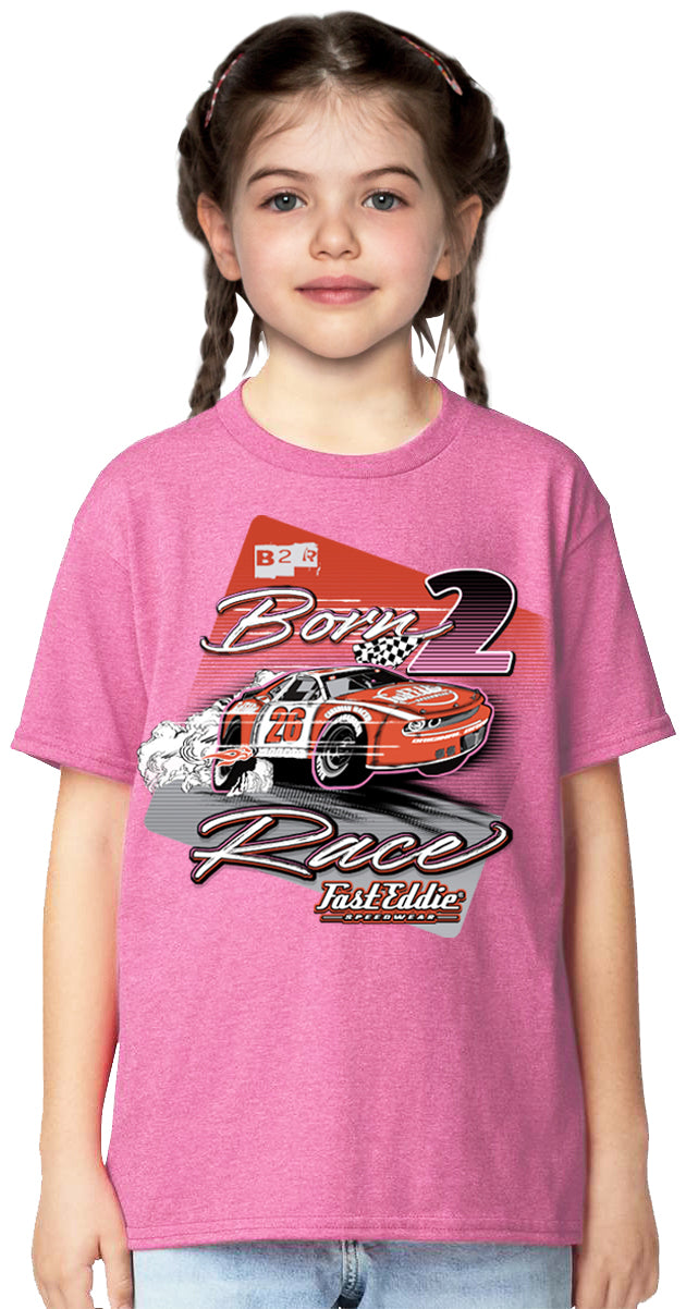 FES Born to Race Youth T-Shirt - Azalea Pink
