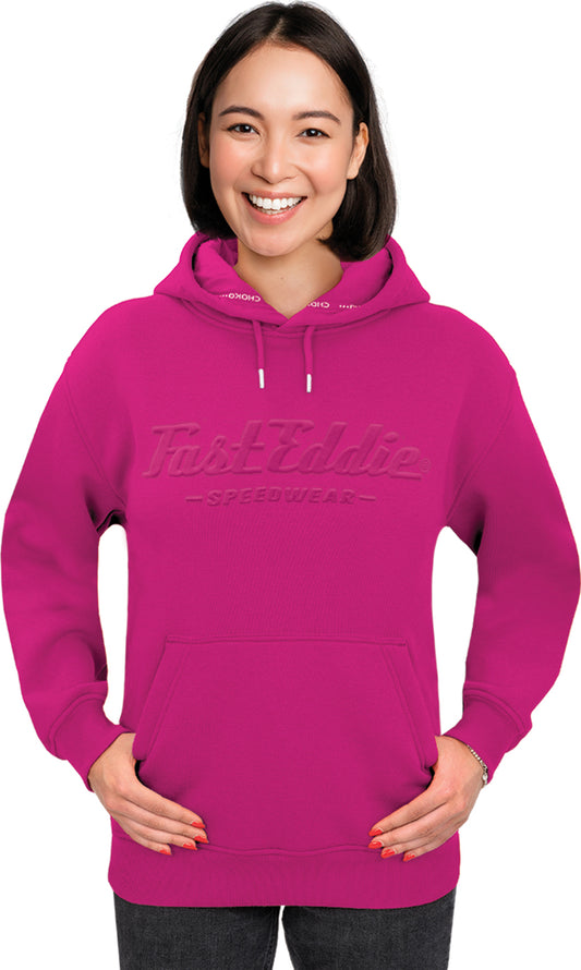 Fast Eddie Speedwear Embossed Hoodie - Deep Fuchsia