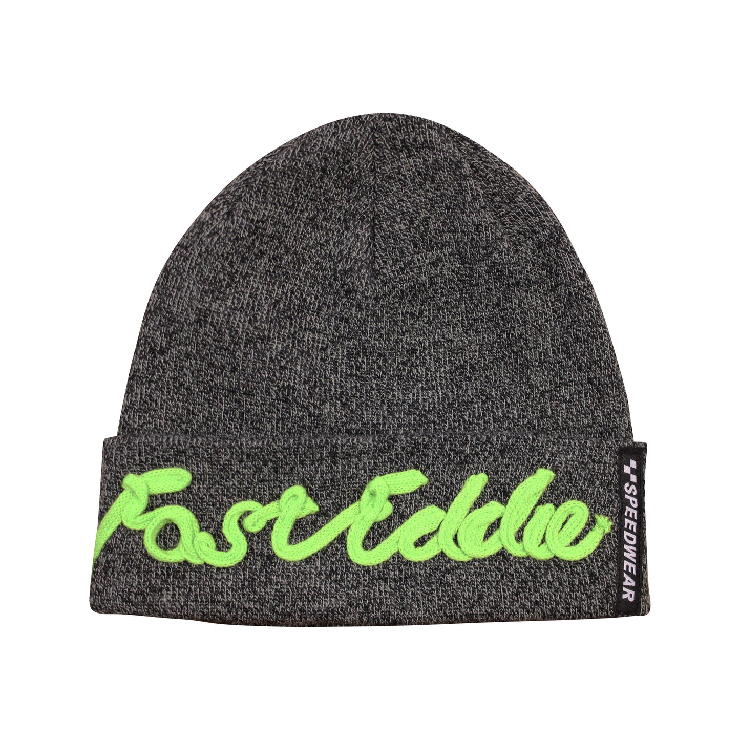 Fast Eddie Rope Turn Up Beanie - Salt & Pepper Lime
