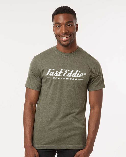 FES Distressed Logo T-Shirt - Heather Military Green
