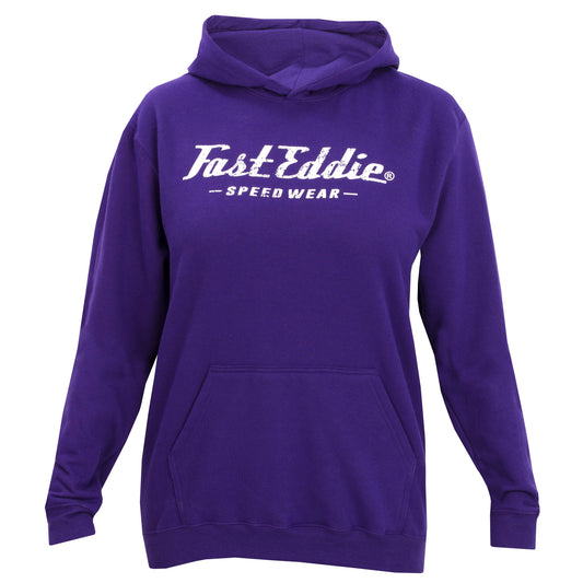 Ladies Vintage Fast Eddie Hooded Fleece - Purple